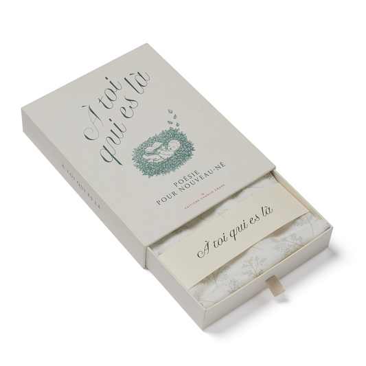 Coffret de naissance "À toi qui es là" (recueil + lange)