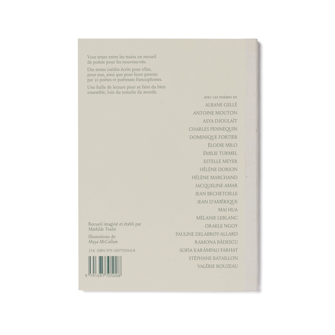 Recueil de poésie pour les nouveau-nés "À toi qui es là"