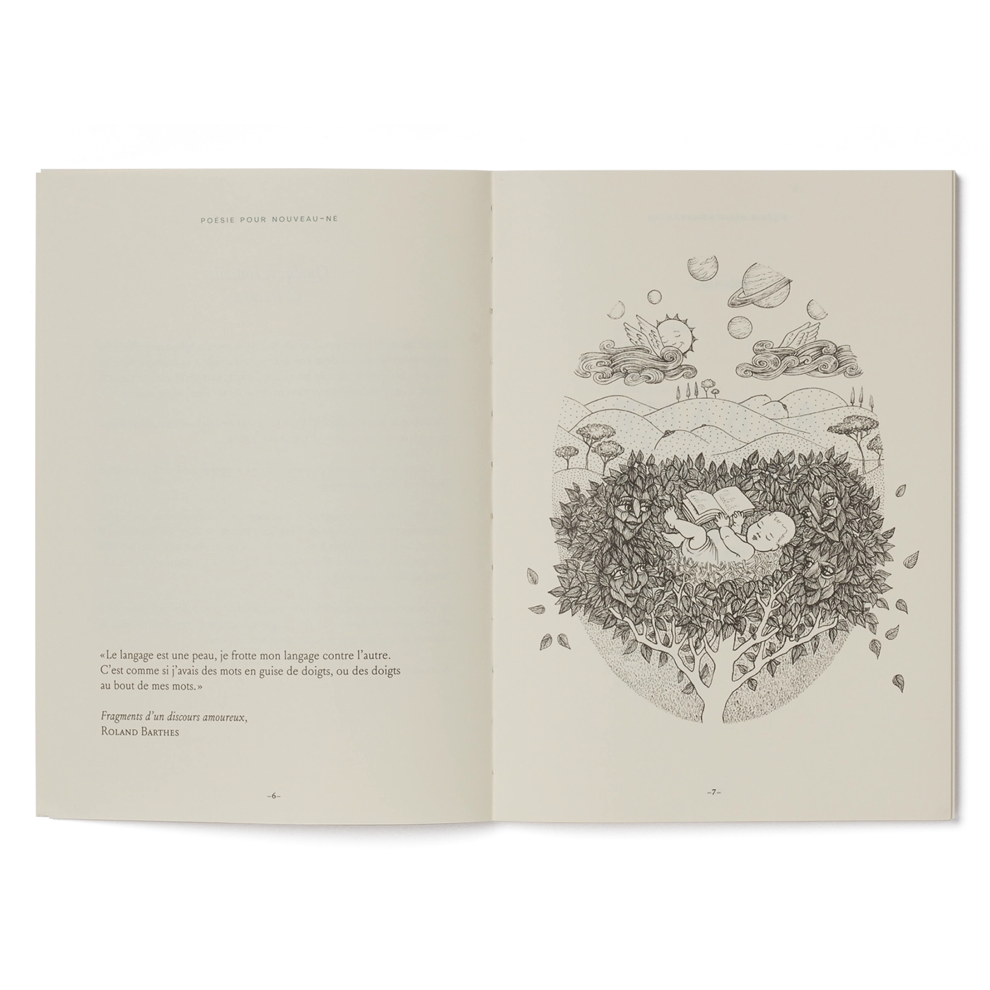 Recueil de poésie pour les nouveau-nés "À toi qui es là"