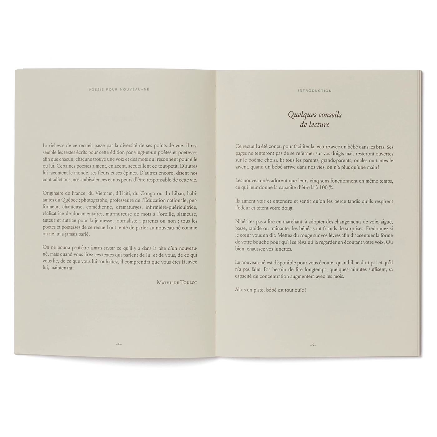 Recueil de poésie pour les nouveau-nés "À toi qui es là"