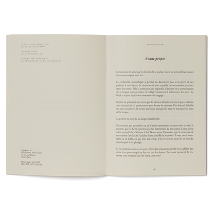 Recueil de poésie pour les nouveau-nés "À toi qui es là"